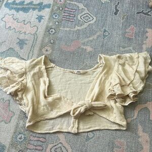 Jen’s Pirate Booty Cream Ruffled Women's Top